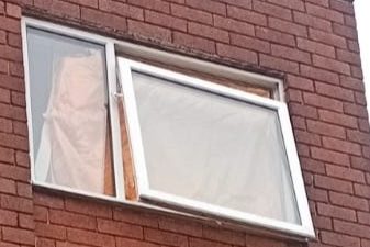 Broken PVC Window